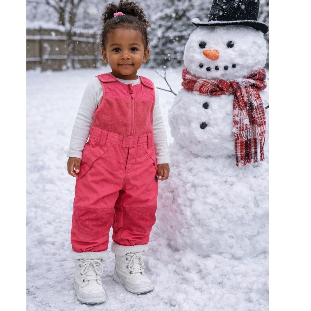 Vertical 9 Kids Pink Fleece Lined Snowsuit Jumpsuit Bunting 2T‎